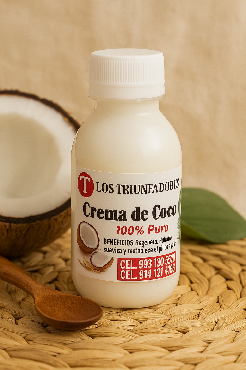 Crema Corporal Artesanal de Coco – Hidratación Profunda- Los Triunfadores