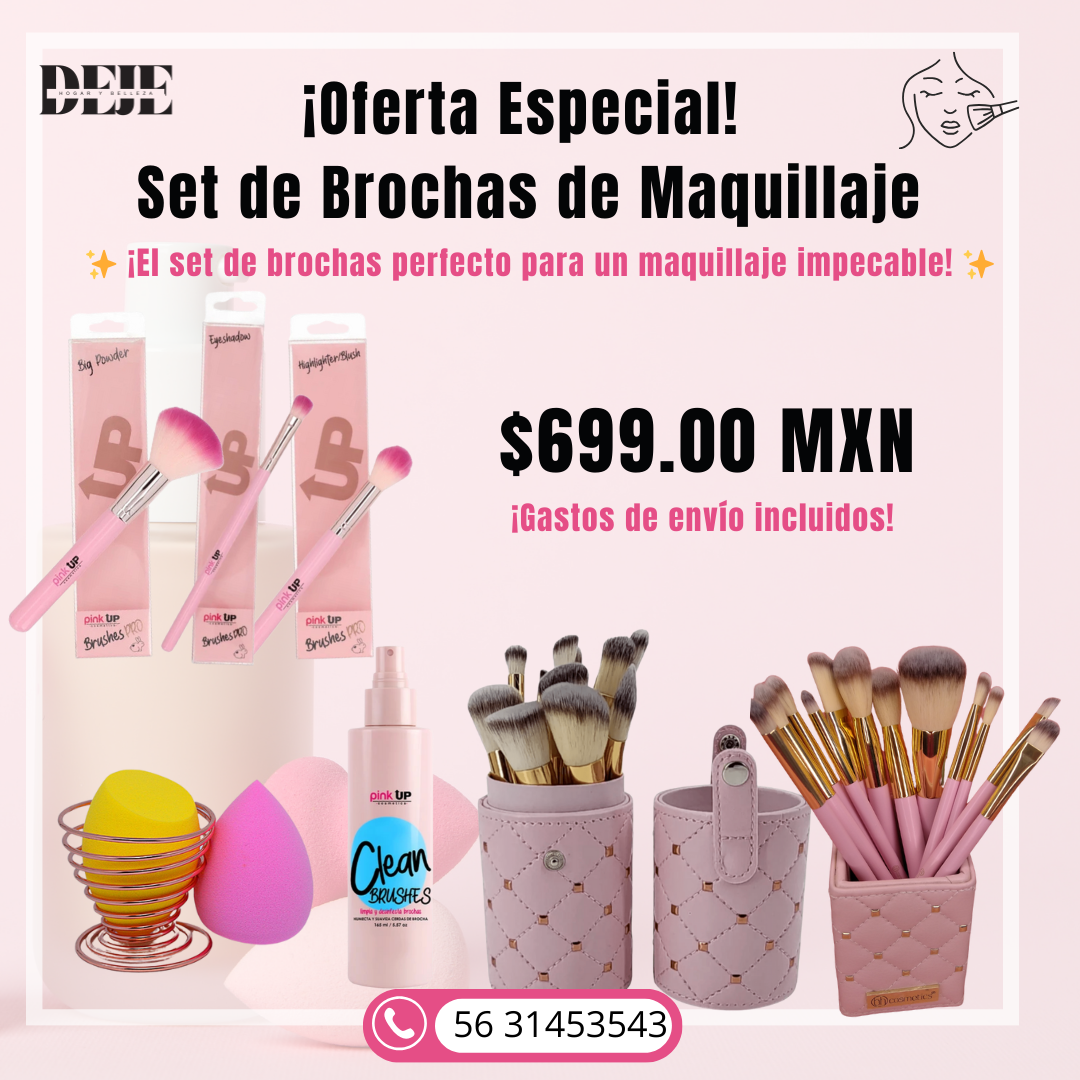 Set Profesional de Brochas para Maquillaje – Todo lo que Necesitas para un Maquillaje Impecable