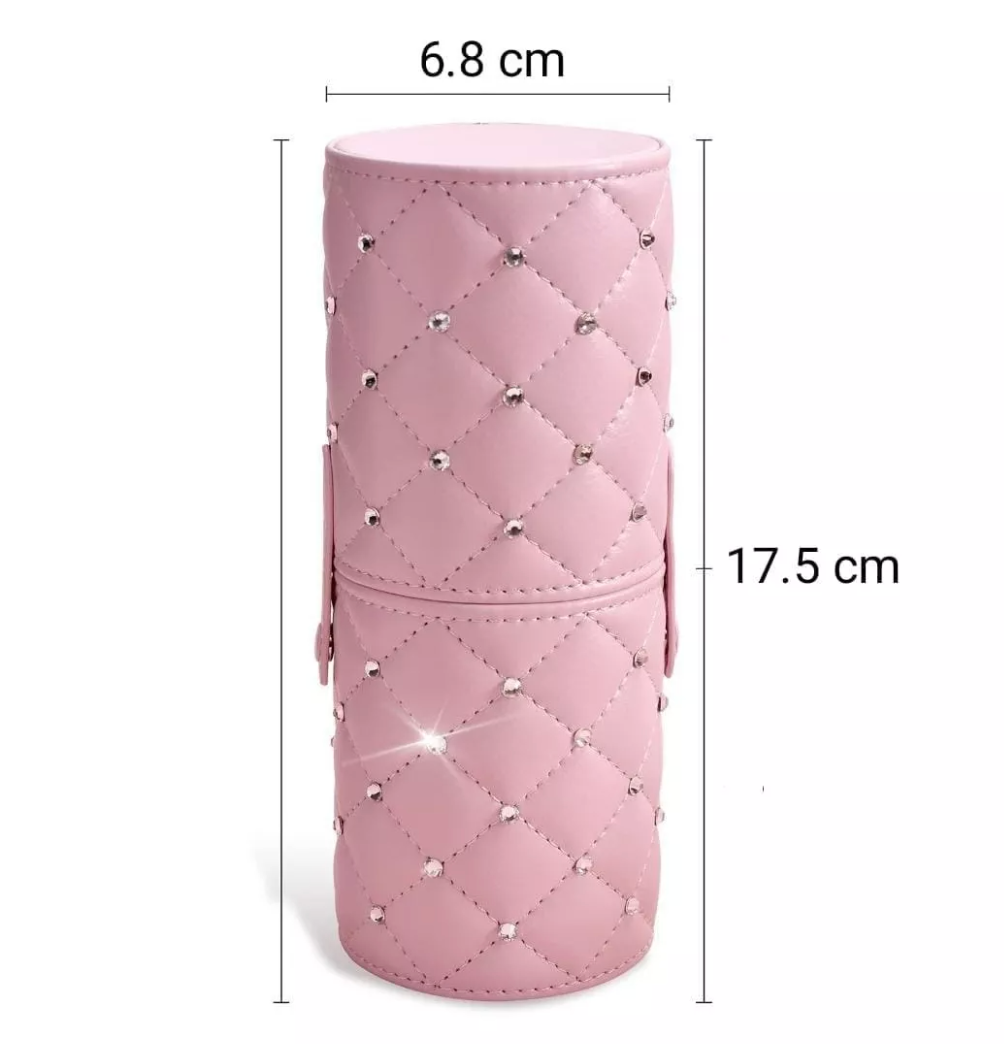 Kit de Brochas de Maquillaje con Estuche Rosa 9x21 cm – Incluye 12 BrochasYT1201R