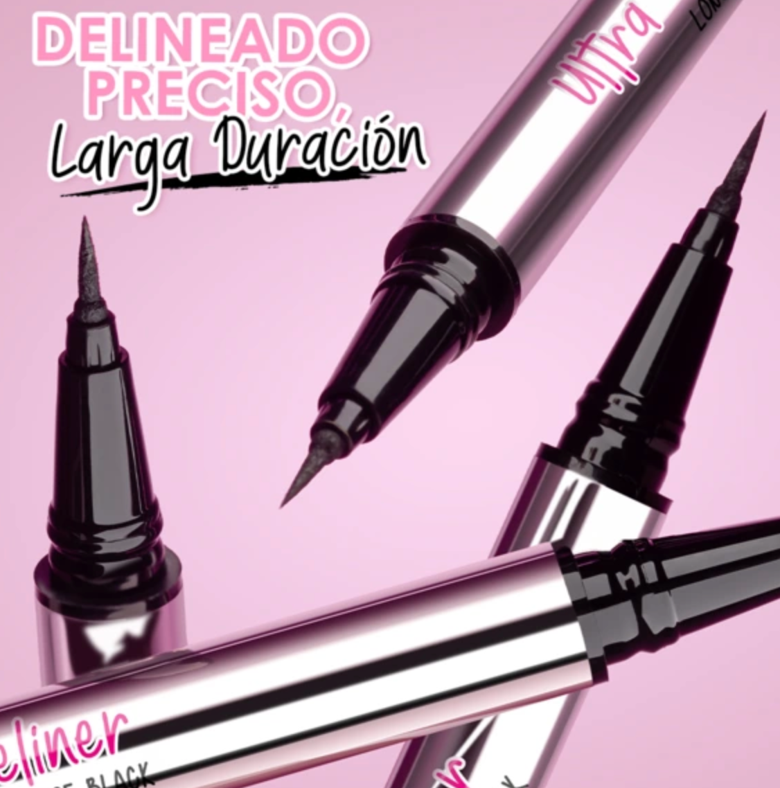 Plumón delineador de larga duración- Ultra Fine Eyeliner- Pink Up