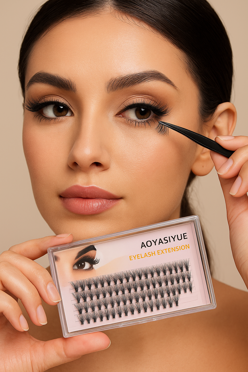 Extensiones de pestañas en blister (20D C 0.07 mm 10-12 mm)- AOYASIYUE -