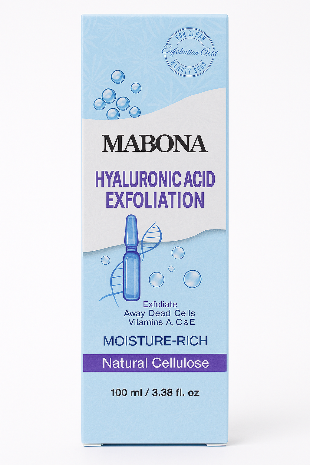 Exfoliante Facial Suave con Ácido Hialurónico – 100 ml- MABONA