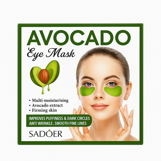 Mascarilla para Contorno de Ojos con Extracto de Aguacate – 60 Piezas- SADOER