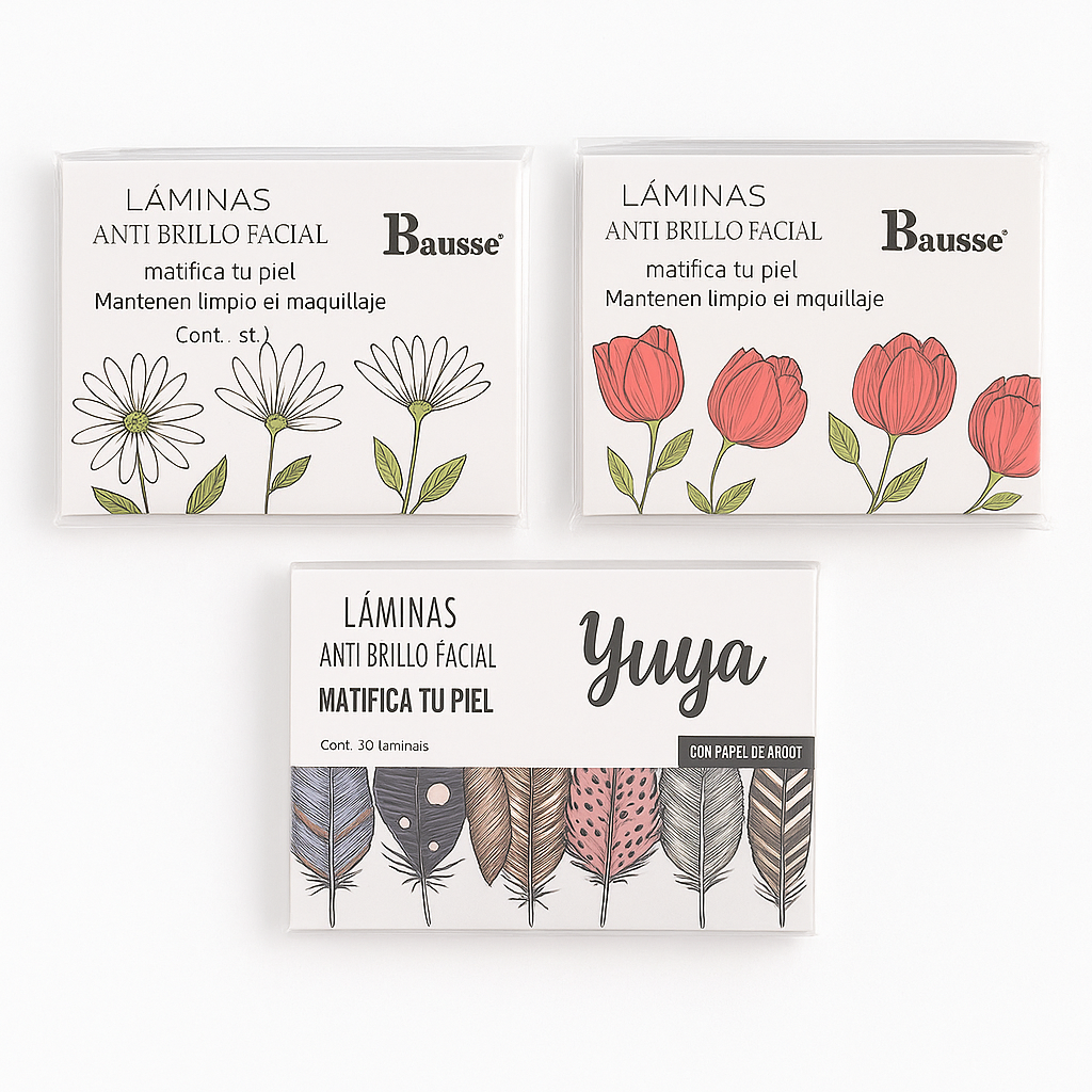 Set de Láminas Antibrillo Facial (Papel de Arroz)