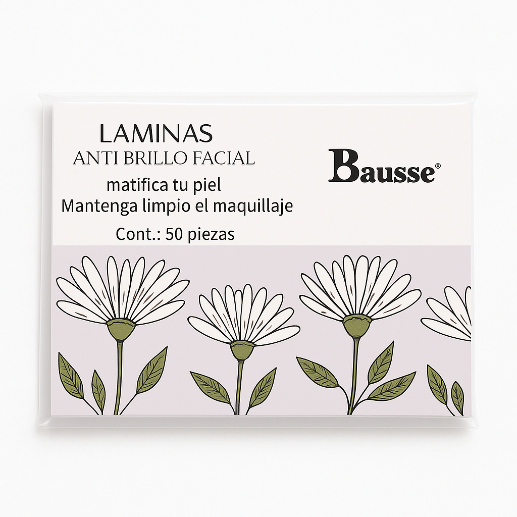 Set de Láminas Antibrillo Facial (Papel de Arroz)