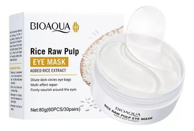 Parches de Arroz para Ojos BIOAQUA – Reafirma, hidrata y revitaliza,