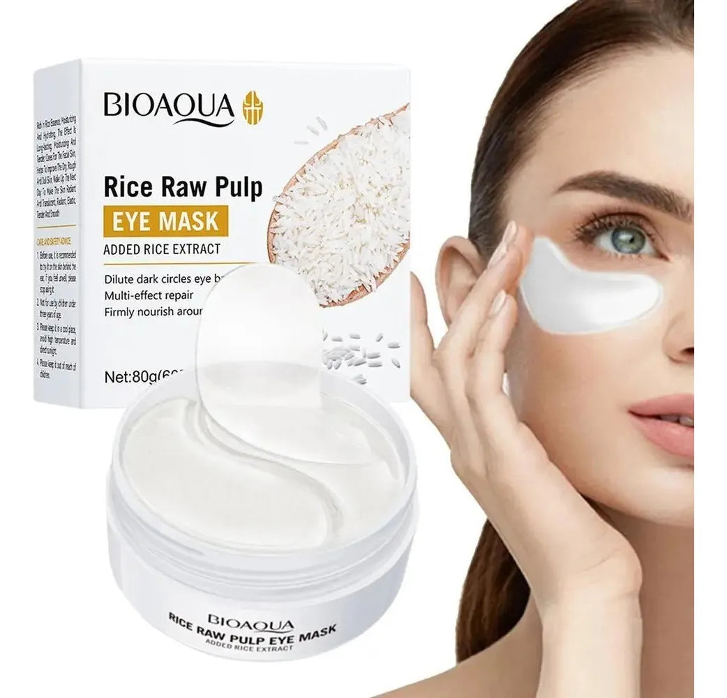 Parches de Arroz para Ojos BIOAQUA – Reafirma, hidrata y revitaliza,