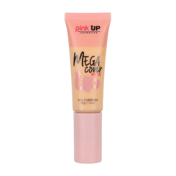 Mega Cover – Base Líquida de Cobertura Amplia con FPS 15- Pink Up