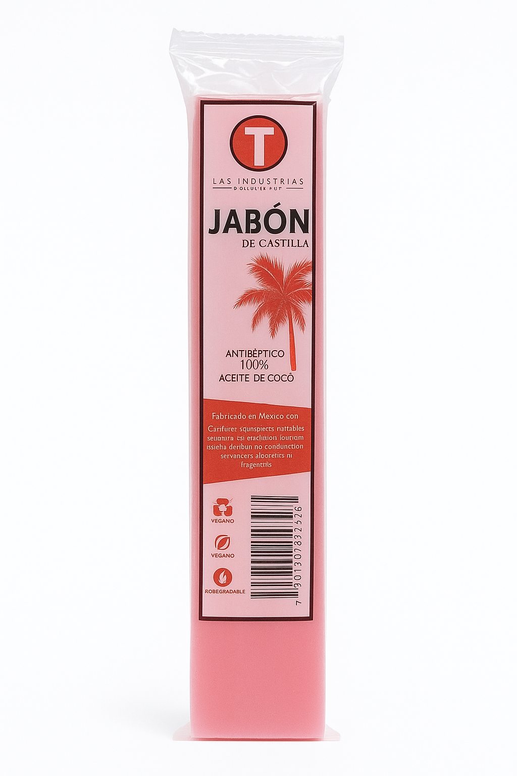 Jabón de Coco- Jabón de Castilla Natural de Aceite De Coco, Ideal Para Piel Sensible, 100 G- LOS TRIUNFADORES
