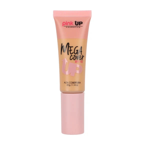 Mega Cover – Base Líquida de Cobertura Amplia con FPS 15- Pink Up