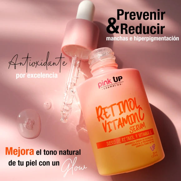 Suero de Retinol y Vitamina C - Pink Up