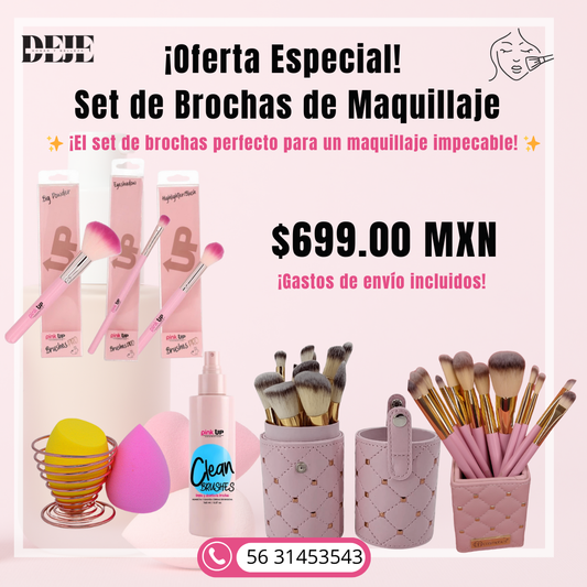 Set Profesional de Brochas para Maquillaje – Todo lo que Necesitas para un Maquillaje Impecable