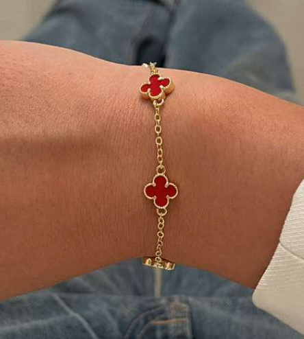 Pulsera Trébol Rojo-Últimas piezas.