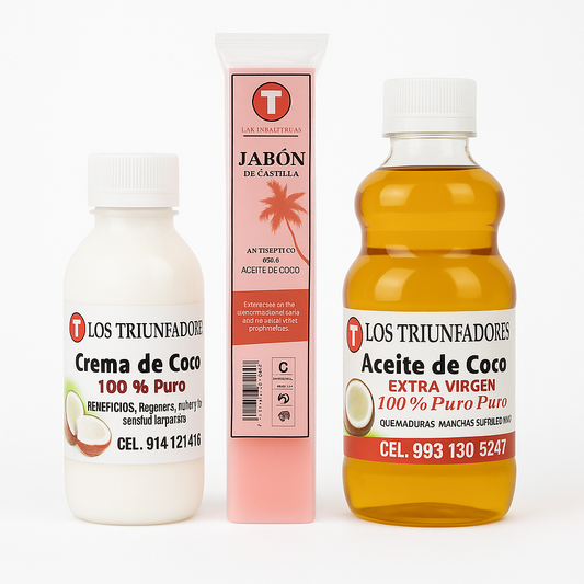 Paquete de Cuidado Natural con Coco – 3 Productos Los Triunfadores