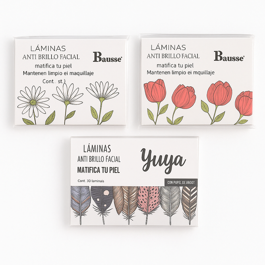 Set de Láminas Antibrillo Facial (Papel de Arroz)